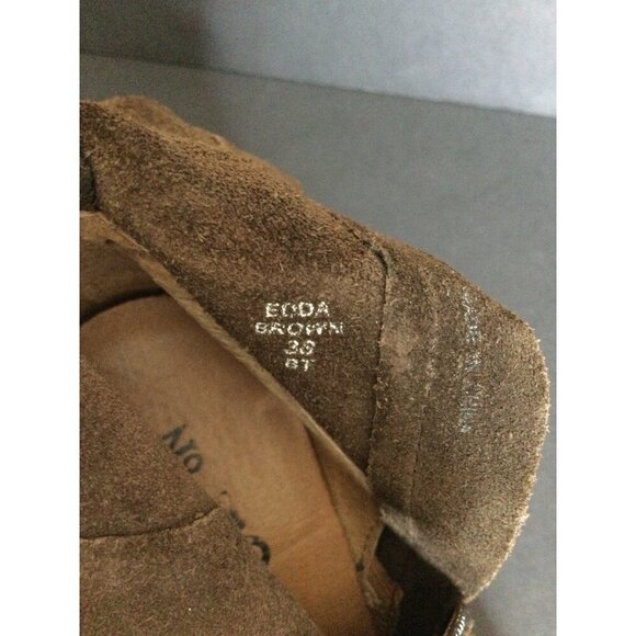 No 704 b EDDA Brown Suede High Heel Ankle Boots Size 39 8.5 Anthropologie - Picture 4 of 11